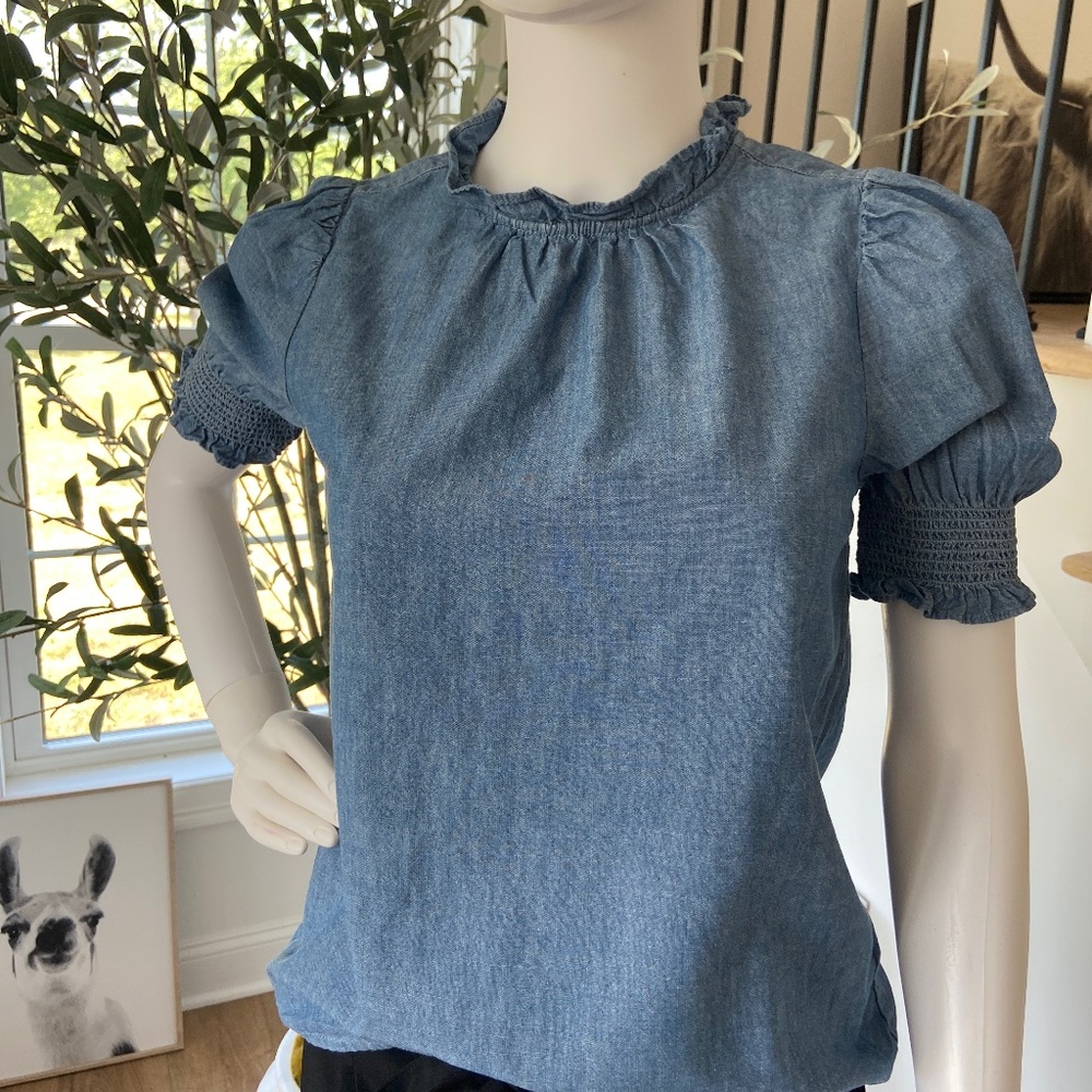 J.Crew Ruffle Collar Top, Size: XS (Size 2)